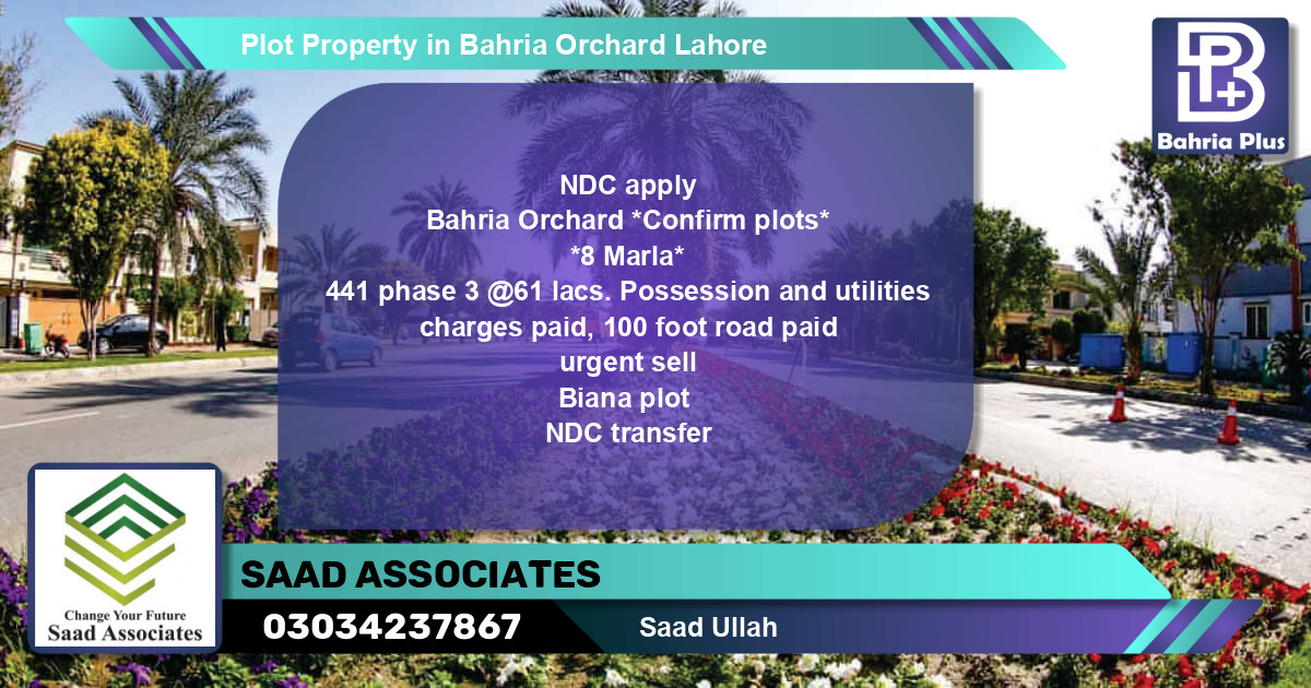 Residential Plot for Sale in Bahria Orchard, Lahore - (BP-85420)
