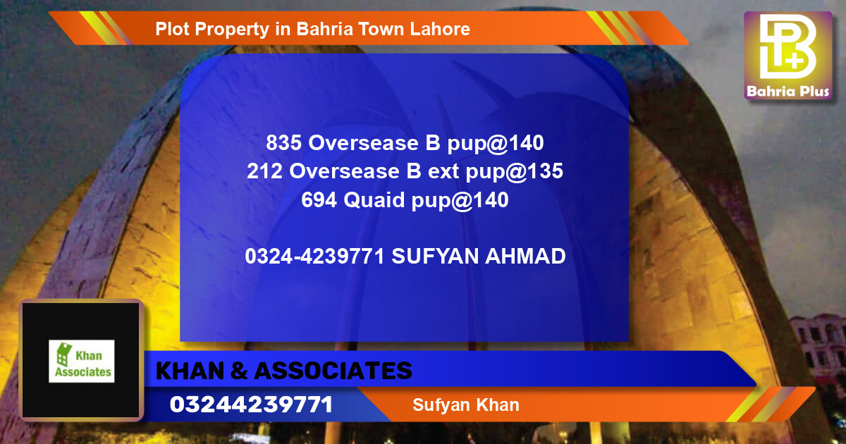 Residential Plot for Sale in Bahria Town, Lahore - (BP-85449)