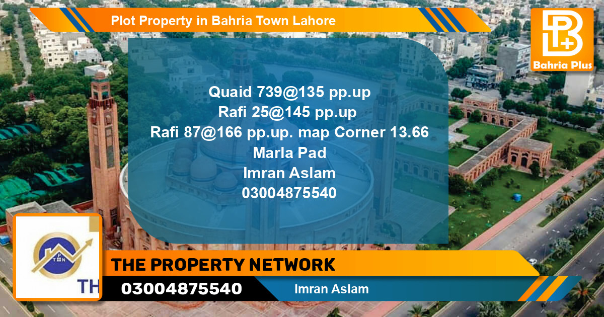 Residential Plot for Sale in Bahria Town, Lahore - (BP-85470)