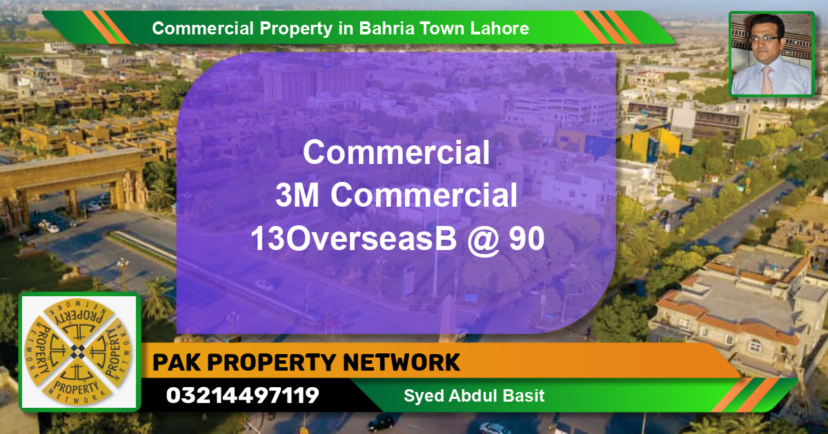 Commercial Property for Sale in Bahria Town, Lahore - (BP-85479)