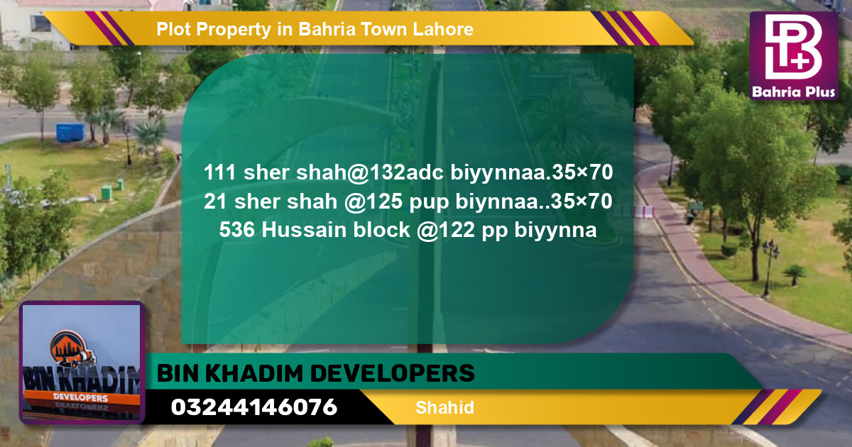 Residential Plot for Sale in Bahria Town, Lahore - (BP-85528)
