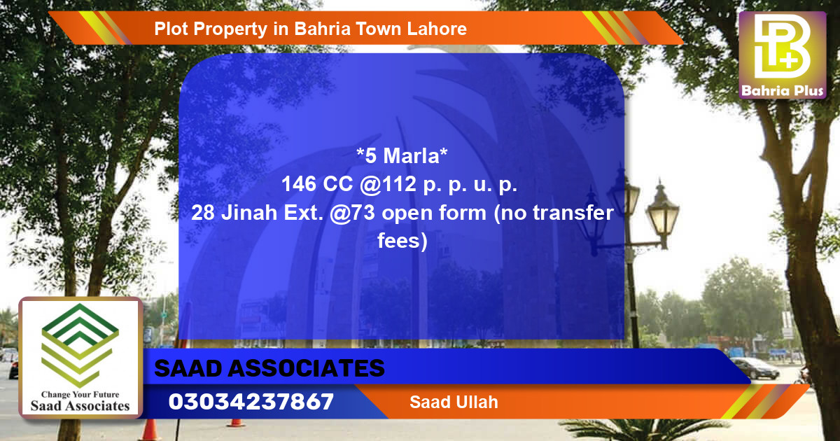 Residential Plot for Sale in Bahria Town, Lahore - (BP-85556)