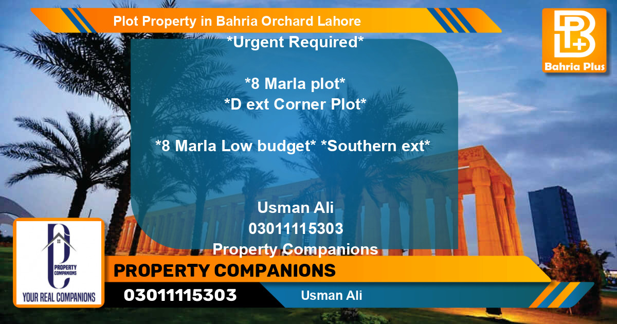 Residential Plot for Sale in Bahria Orchard, Lahore - (BP-85588)