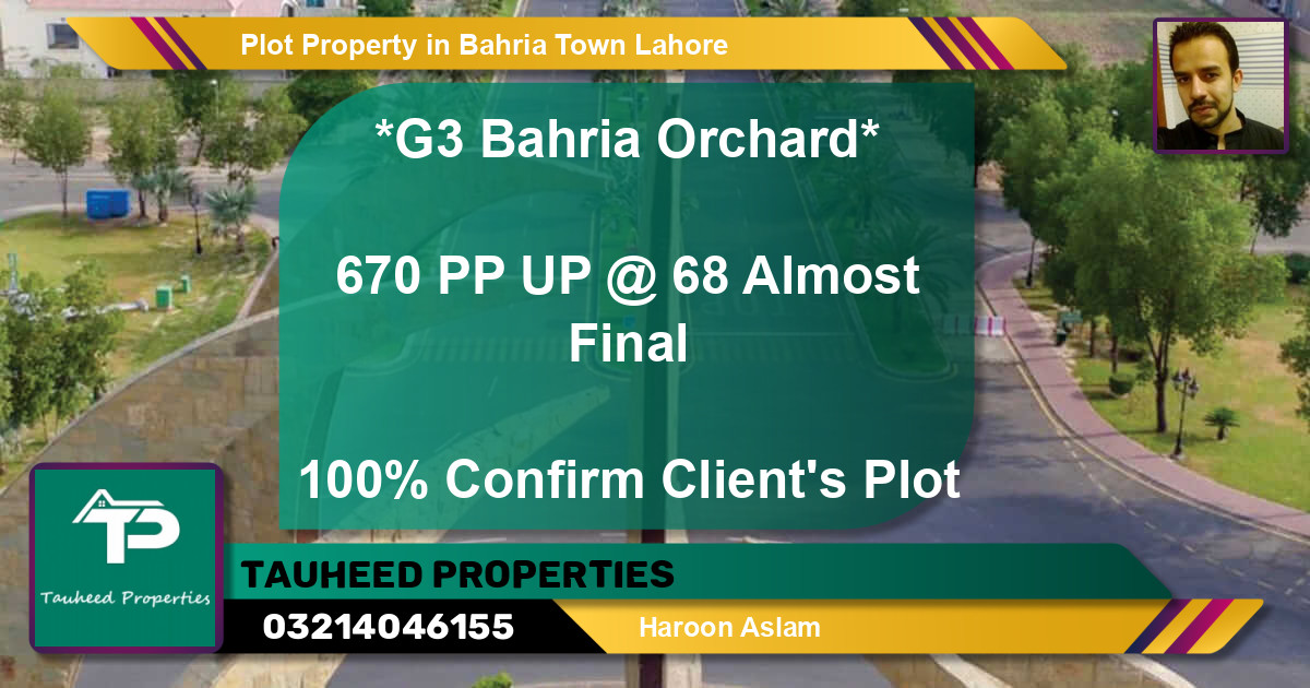 Residential Plot for Sale in Bahria Town, Lahore - (BP-85594)