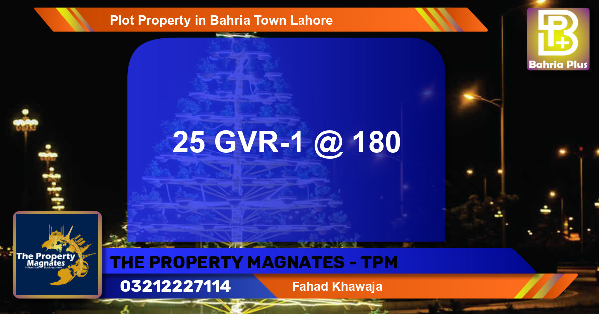 Residential Plot for Sale in Bahria Town, Lahore - (BP-85599)