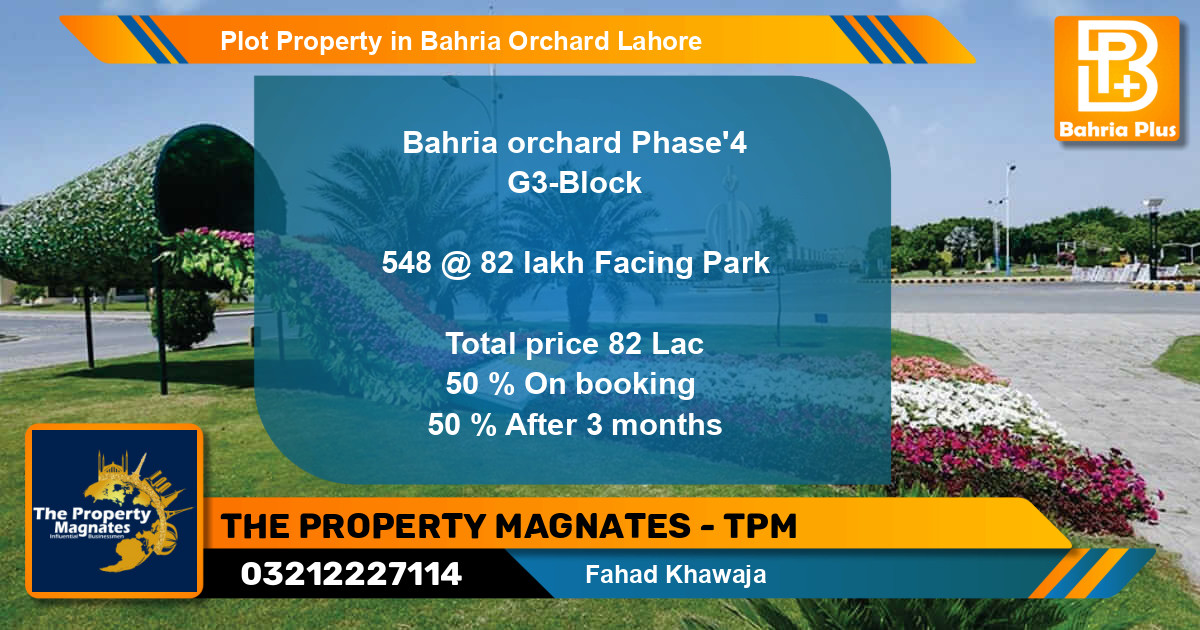 Residential Plot for Sale in Bahria Orchard, Lahore - (BP-85600)