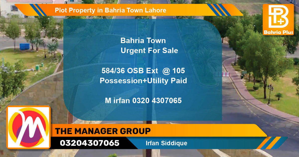 Residential Plot for Sale in Bahria Town, Lahore - (BP-85621)