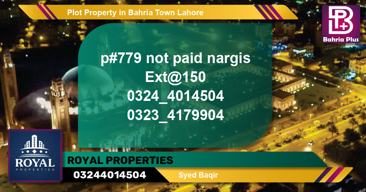 Residential Plot for Sale in Bahria Town, Lahore - (BP-85650)