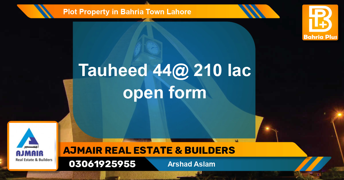 Residential Plot for Sale in Bahria Town, Lahore - (BP-85676)