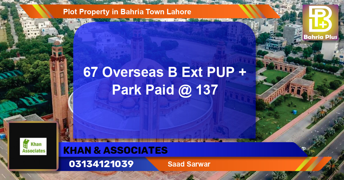 Residential Plot for Sale in Bahria Town, Lahore - (BP-85706)