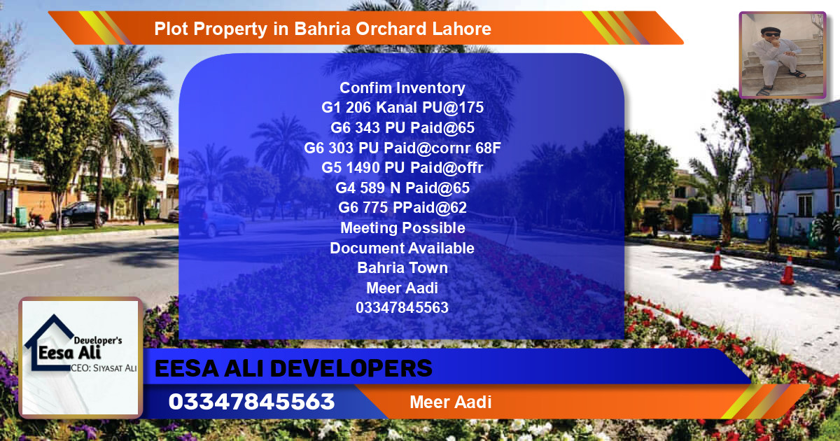 Residential Plot for Sale in Bahria Orchard, Lahore - (BP-85707)