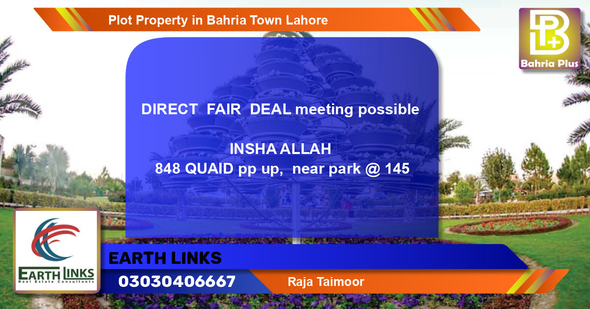 Residential Plot for Sale in Bahria Town, Lahore - (BP-85708)