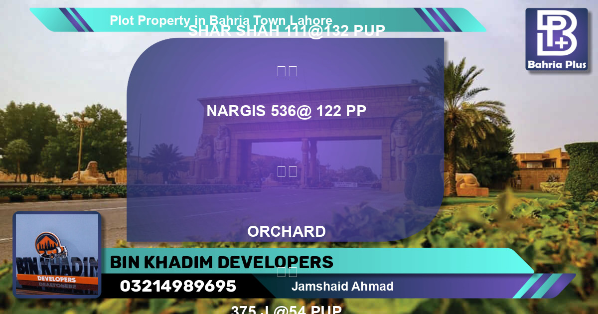 Residential Plot for Sale in Bahria Town, Lahore - (BP-85730)