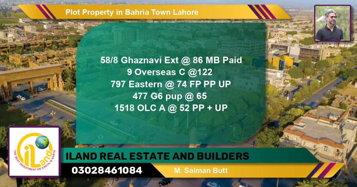 Residential Plot for Sale in Bahria Town, Lahore - (BP-85739)