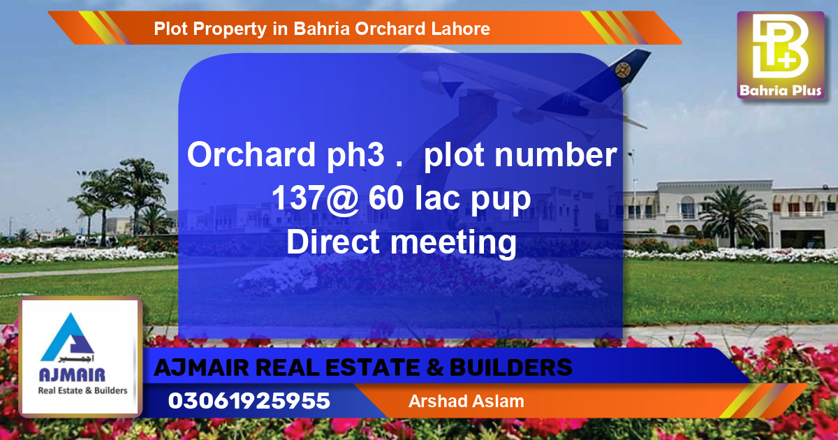 Residential Plot for Sale in Bahria Orchard, Lahore - (BP-85754)