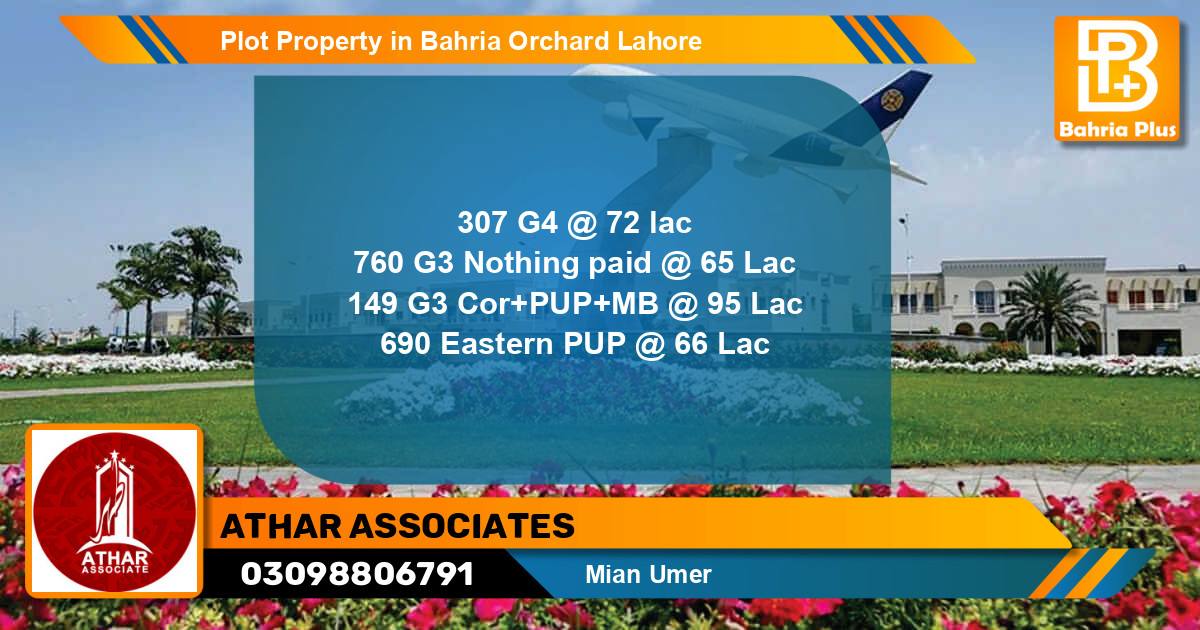 Residential Plot for Sale in Bahria Orchard, Lahore - (BP-85766)