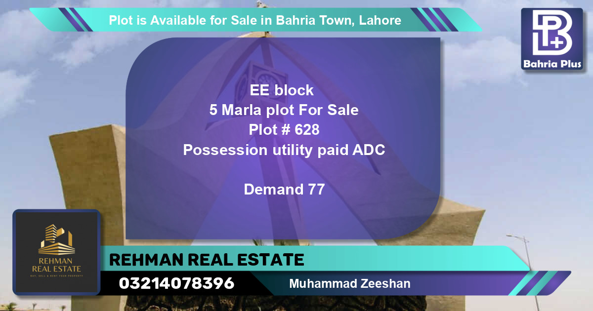 Residential Plot for Sale in Bahria Town, Lahore - (BP-85776)