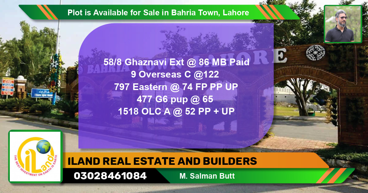 Residential Plot for Sale in Bahria Town, Lahore - (BP-85783)