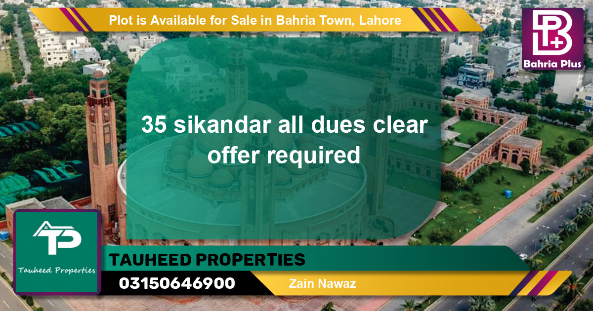 Residential Plot for Sale in Bahria Town, Lahore - (BP-85838)