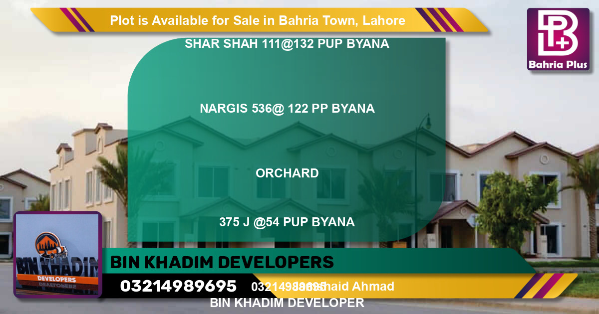 Residential Plot for Sale in Bahria Town, Lahore - (BP-85839)