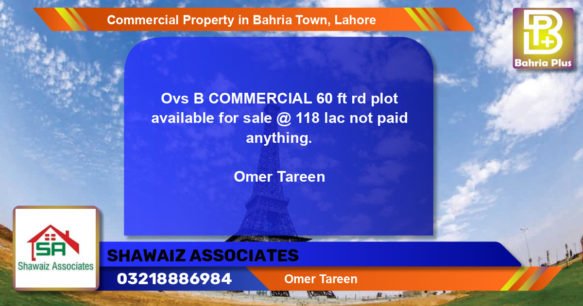 Commercial Property for Sale in Bahria Town, Lahore - (BP-85848)