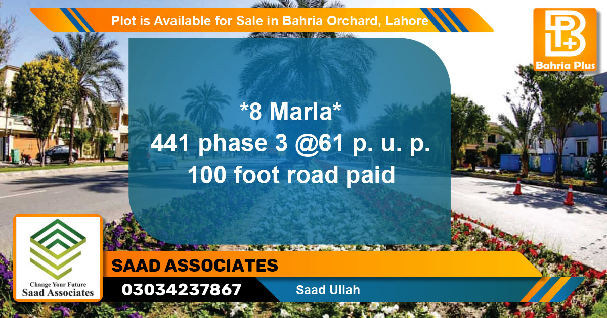 Residential Plot for Sale in Bahria Orchard, Lahore - (BP-85877)