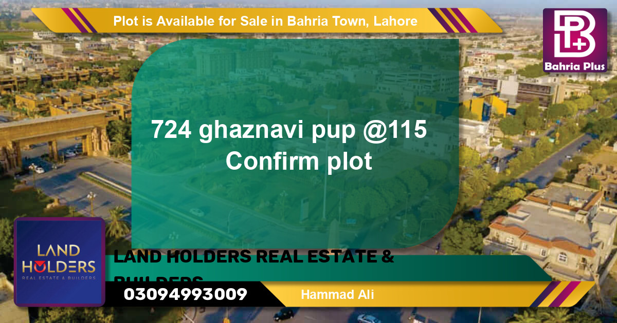 Residential Plot for Sale in Bahria Town, Lahore - (BP-85892)