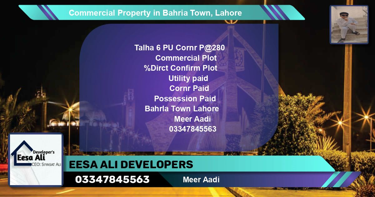 Commercial Property for Sale in Bahria Town, Lahore - (BP-85893)