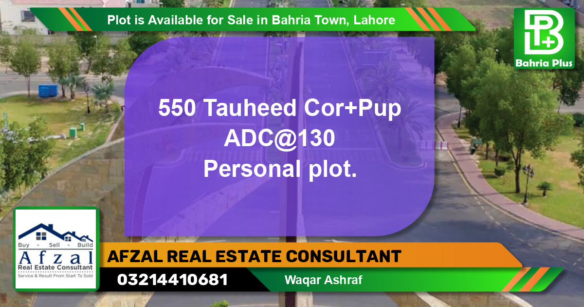 Residential Plot for Sale in Bahria Town, Lahore - (BP-85977)