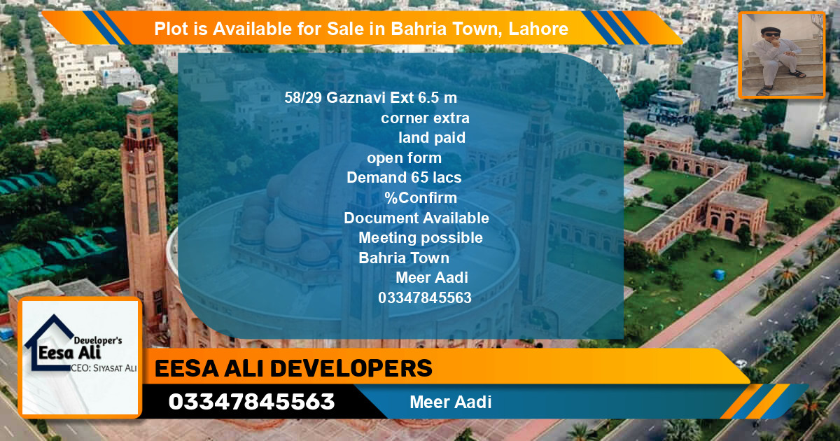 Residential Plot for Sale in Bahria Town, Lahore - (BP-85987)