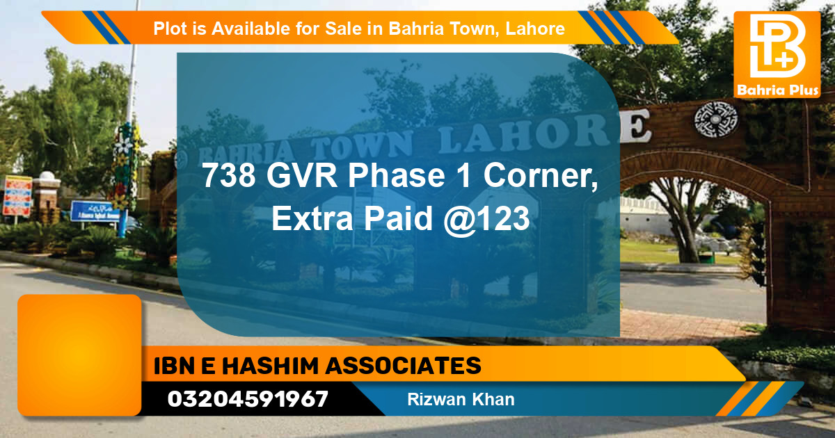 Residential Plot for Sale in Bahria Town, Lahore - (BP-86016)