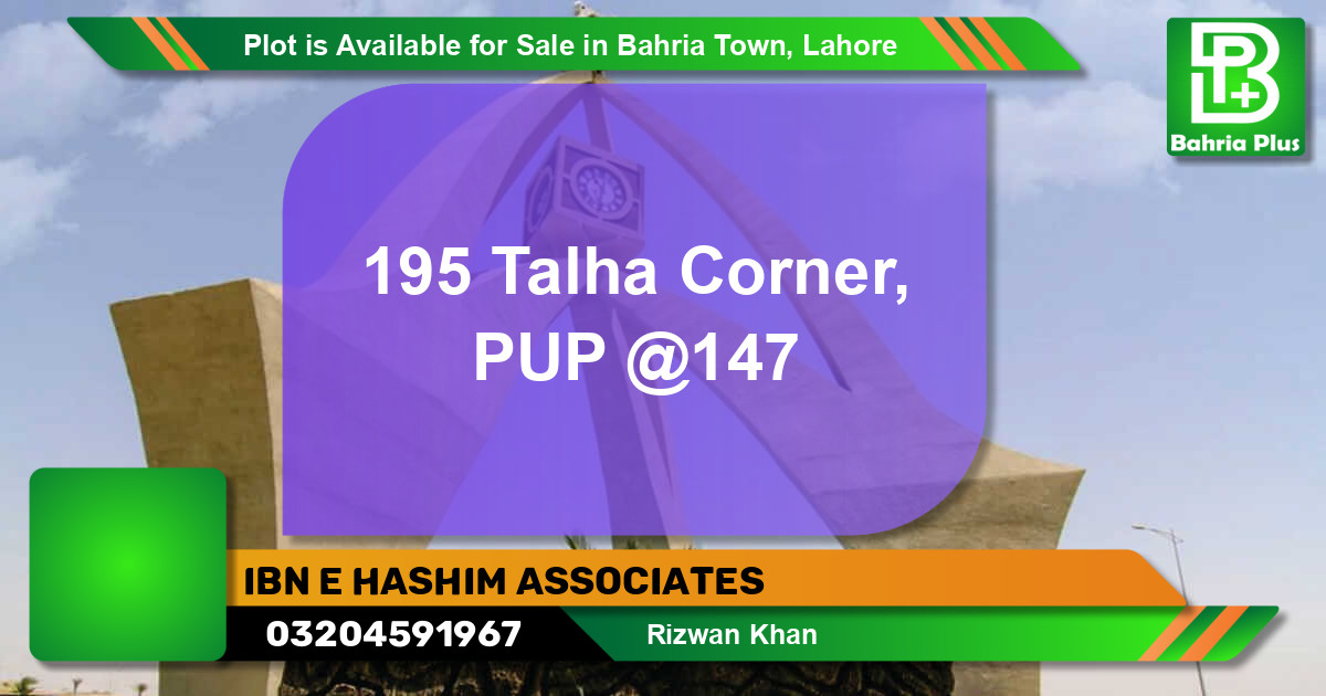 Residential Plot for Sale in Bahria Town, Lahore - (BP-86021)