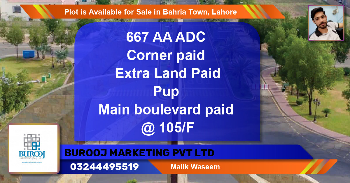 Residential Plot for Sale in Bahria Town, Lahore - (BP-86109)