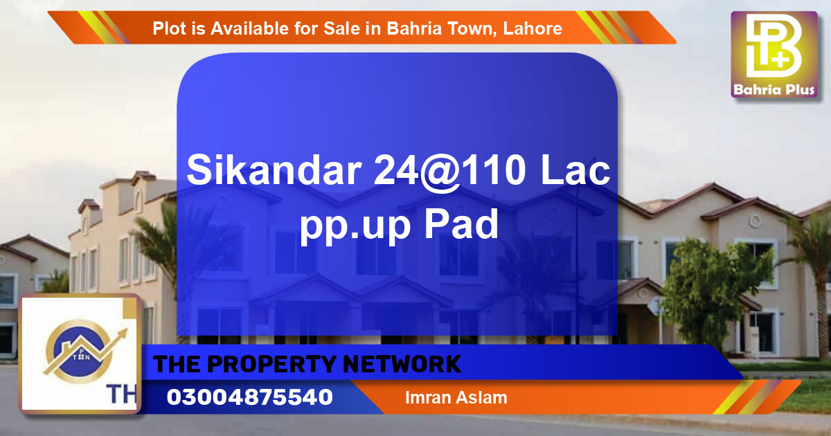 Residential Plot for Sale in Bahria Town, Lahore - (BP-86137)