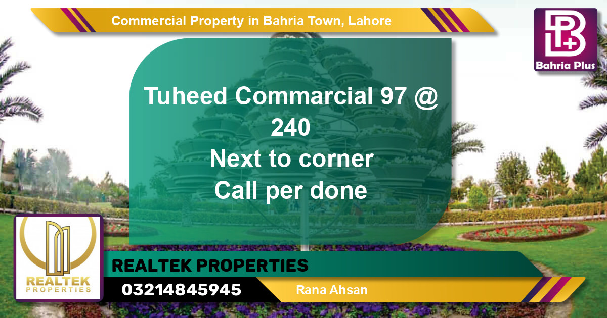 Commercial Property for Sale in Bahria Town, Lahore - (BP-86152)
