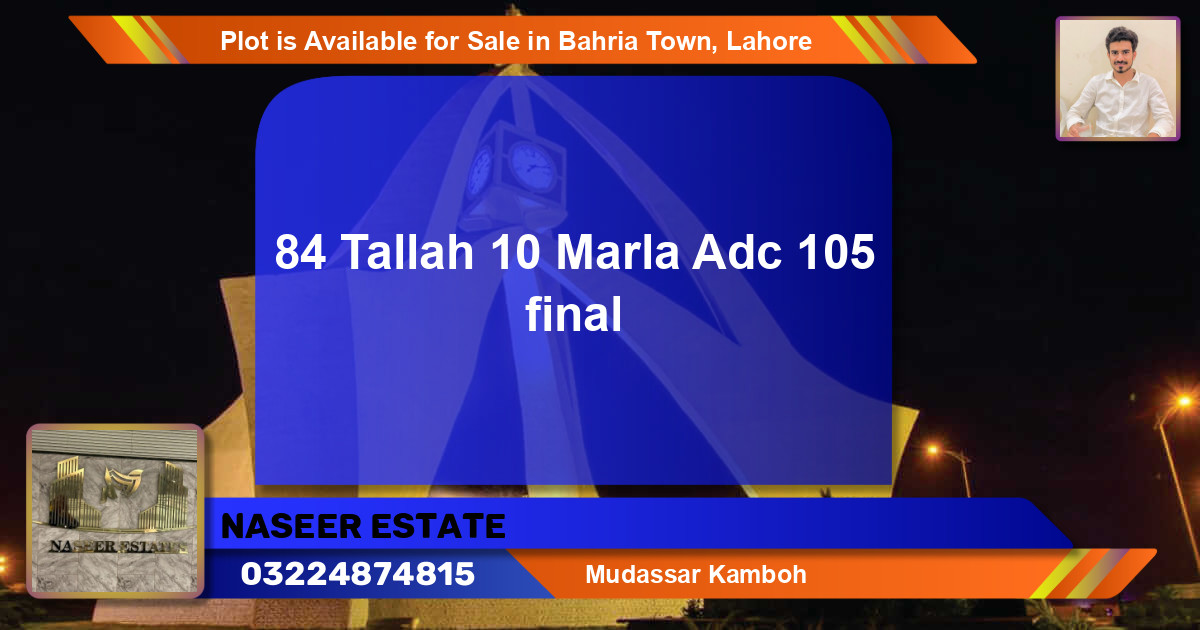 Residential Plot for Sale in Bahria Town, Lahore - (BP-86204)