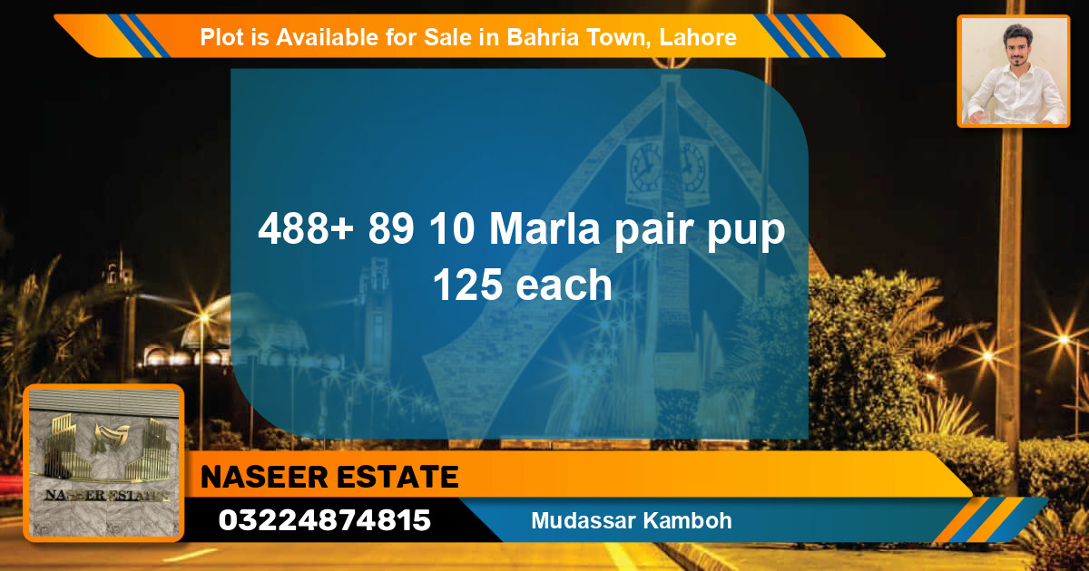 Residential Plot for Sale in Bahria Town, Lahore - (BP-86206)