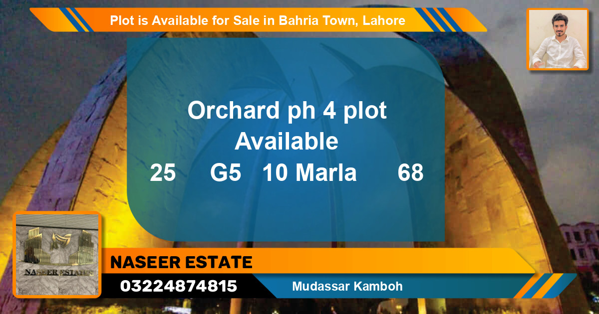 Residential Plot for Sale in Bahria Town, Lahore - (BP-86222)