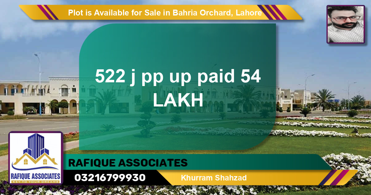 Residential Plot for Sale in Phase 2 - J Block -  Bahria Orchard, Lahore - (BP-86315)