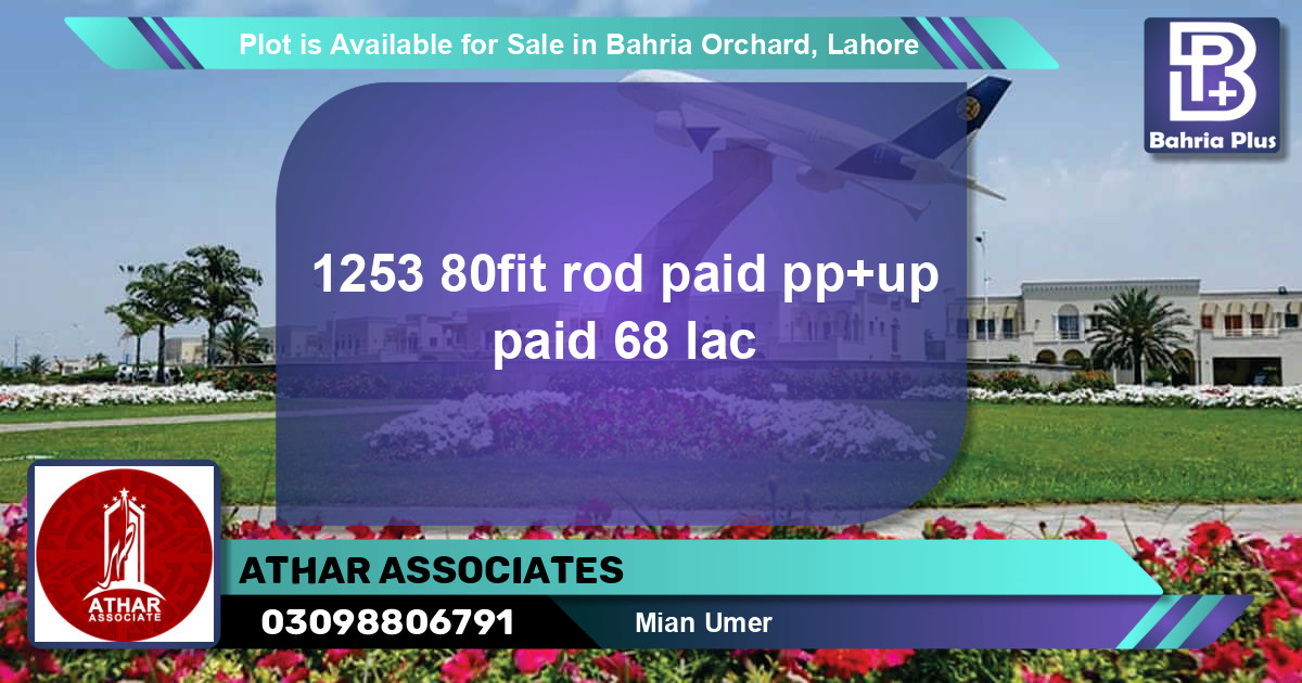 Residential Plot for Sale in Bahria Orchard, Lahore - (BP-86318)