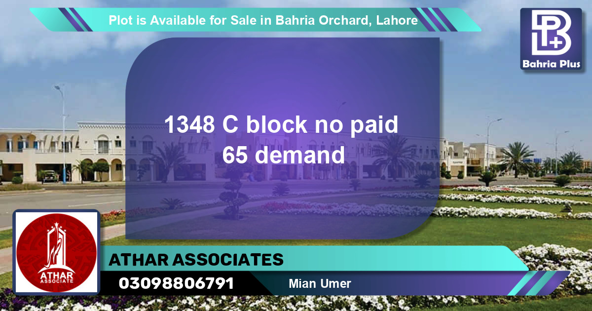 Residential Plot for Sale in Bahria Orchard, Lahore - (BP-86333)