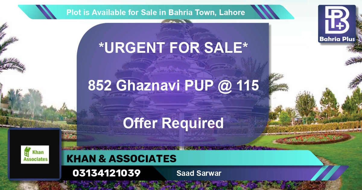 Residential Plot for Sale in Bahria Town, Lahore - (BP-86343)