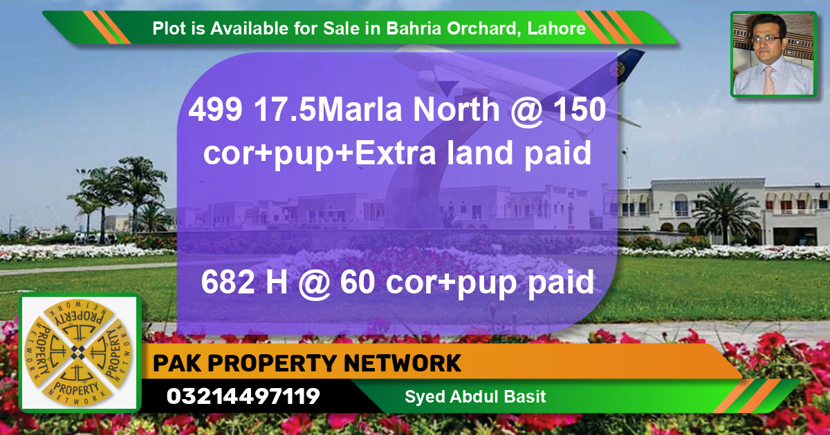 Residential Plot for Sale in Bahria Orchard, Lahore - (BP-86361)