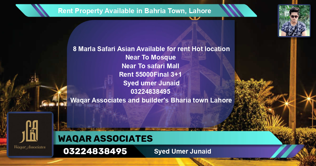 Residential Property for Rent in Bahria Town, Lahore - (BP-86403)