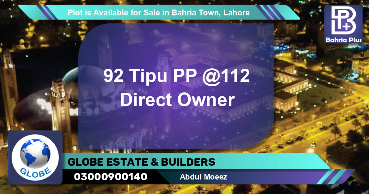 Residential Plot for Sale in Bahria Town, Lahore - (BP-86462)