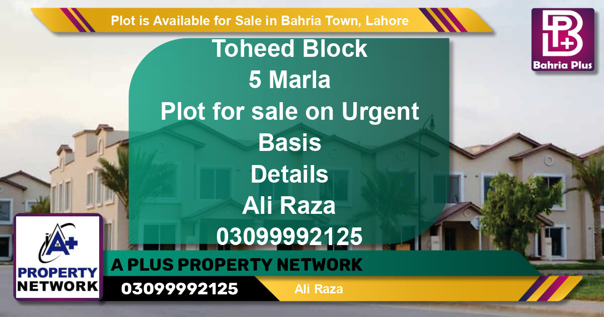 Residential Plot for Sale in Bahria Town, Lahore - (BP-86508)