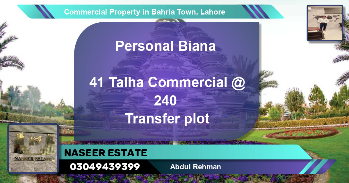 Commercial Property for Sale in Bahria Town, Lahore - (BP-86514)