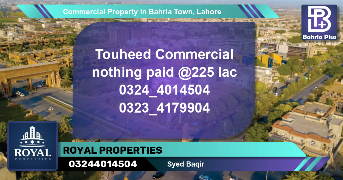 Commercial Property for Sale in Bahria Town, Lahore - (BP-86555)