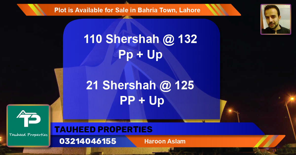 Residential Plot for Sale in Bahria Town, Lahore - (BP-86596)