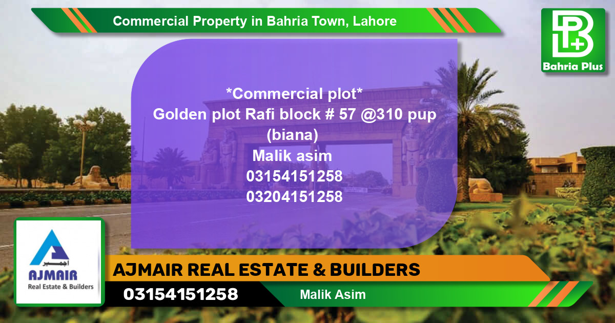 Commercial Property for Sale in Bahria Town, Lahore - (BP-86671)